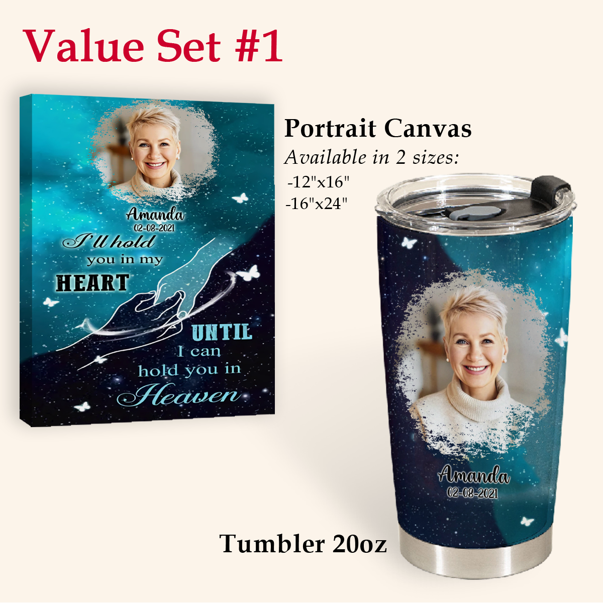 I'll Hold You In My Heart Personalized Tumbler Memorial