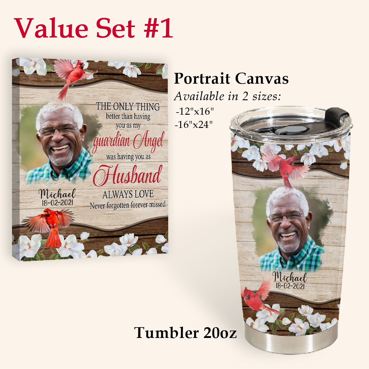 My Guardian Angel - Personalized Photo Tumbler - Memorial