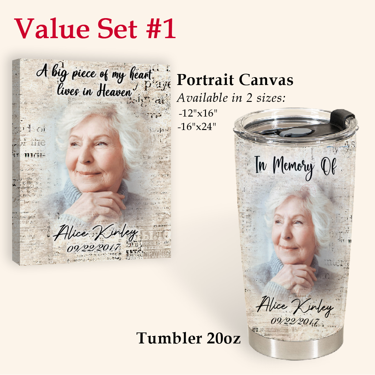 Unique Memorial Gift - A Big Piece Of My Heart - Stainless Steel Tumbler Personalized