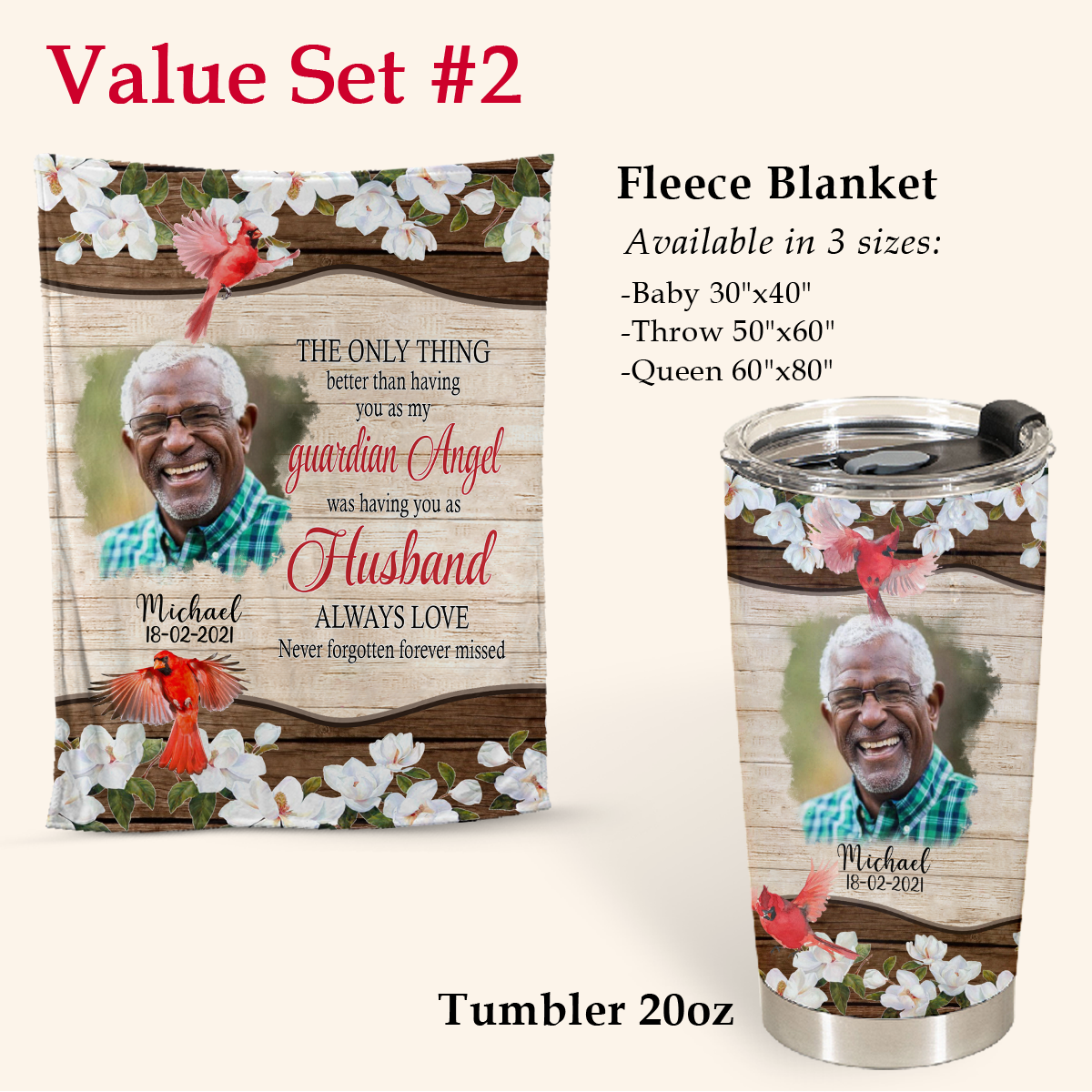 My Guardian Angel - Personalized Photo Tumbler - Memorial