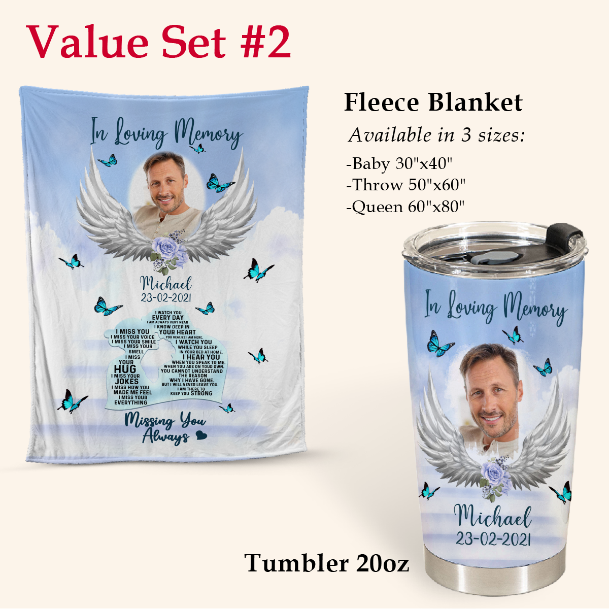 Missing You Always - Personalized Photo Tumbler - Memorial