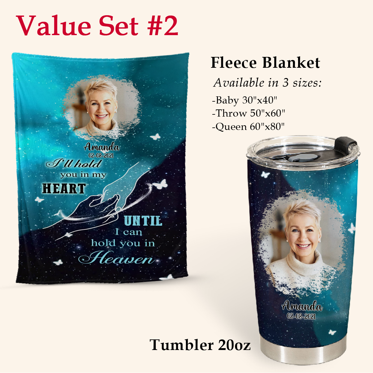 I'll Hold You In My Heart Personalized Tumbler Memorial