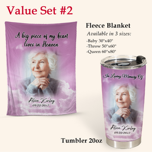 Best Memorial Gifts - A Big Piece Of My Heart - Personalized Water Tumbler