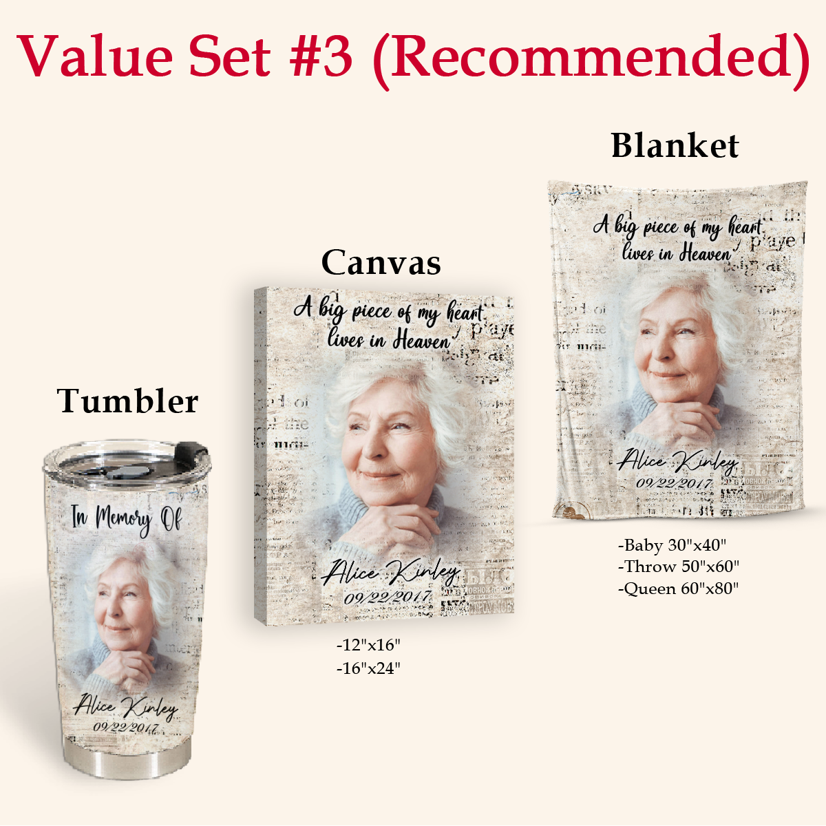 Unique Memorial Gift - A Big Piece Of My Heart - Stainless Steel Tumbler Personalized