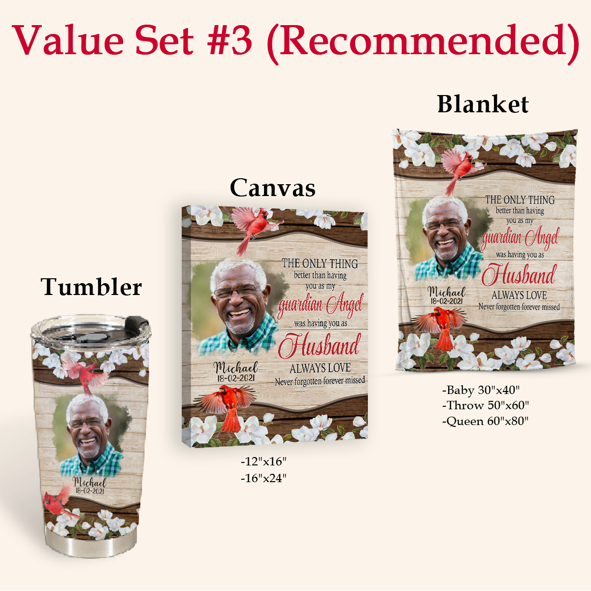 My Guardian Angel - Personalized Photo Tumbler - Memorial