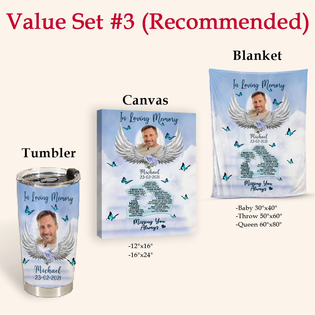 Missing You Always - Personalized Photo Tumbler - Memorial