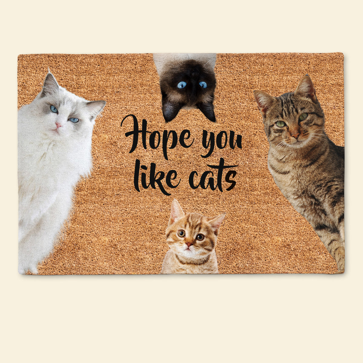 Hope You Like Cat Upload Photo - Personalized Doormat - Cat , Gifts For Cat Lovers