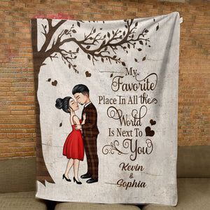 My Favorite Place - Anniversary, Gift For Spouse, Lover, Husband, Wife, Boyfriend, Girlfriend Blanket - Gift For Couple