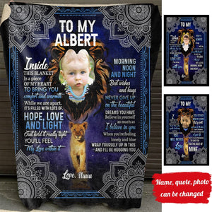Never Give Up On The Beautiful - Personalized Photo Blanket - Gift For Grandson photo_2022-02-11_10-56-32_08423d38-9318-4e36-bc47-c1b0ecc07600.jpg?v=1644998288