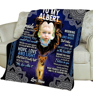 Never Give Up On The Beautiful - Personalized Photo Blanket - Gift For Grandson photo_2022-02-11_10-56-37_9404aeb2-7e75-4e05-8ea6-a06462b43044.jpg?v=1644998288