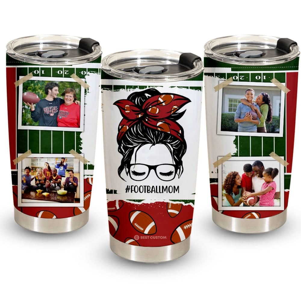 Sport Mom Life's - Personalized Photo Tumbler - Gift For Football Mom, Soccer Mom, Baseball Mom, Tennis Mom, Basketball Mom, Softball Mom