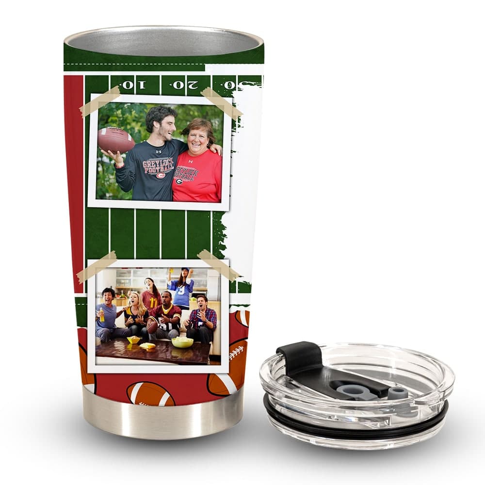 Sport Mom Life's - Personalized Photo Tumbler - Gift For Football Mom, Soccer Mom, Baseball Mom, Tennis Mom, Basketball Mom, Softball Mom