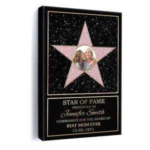 Star Of Fame Hollywood Walk Of Fame Personalized Canvas