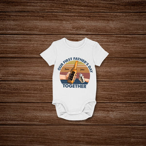 Our First Father's Day Together Baby Custom Onesie