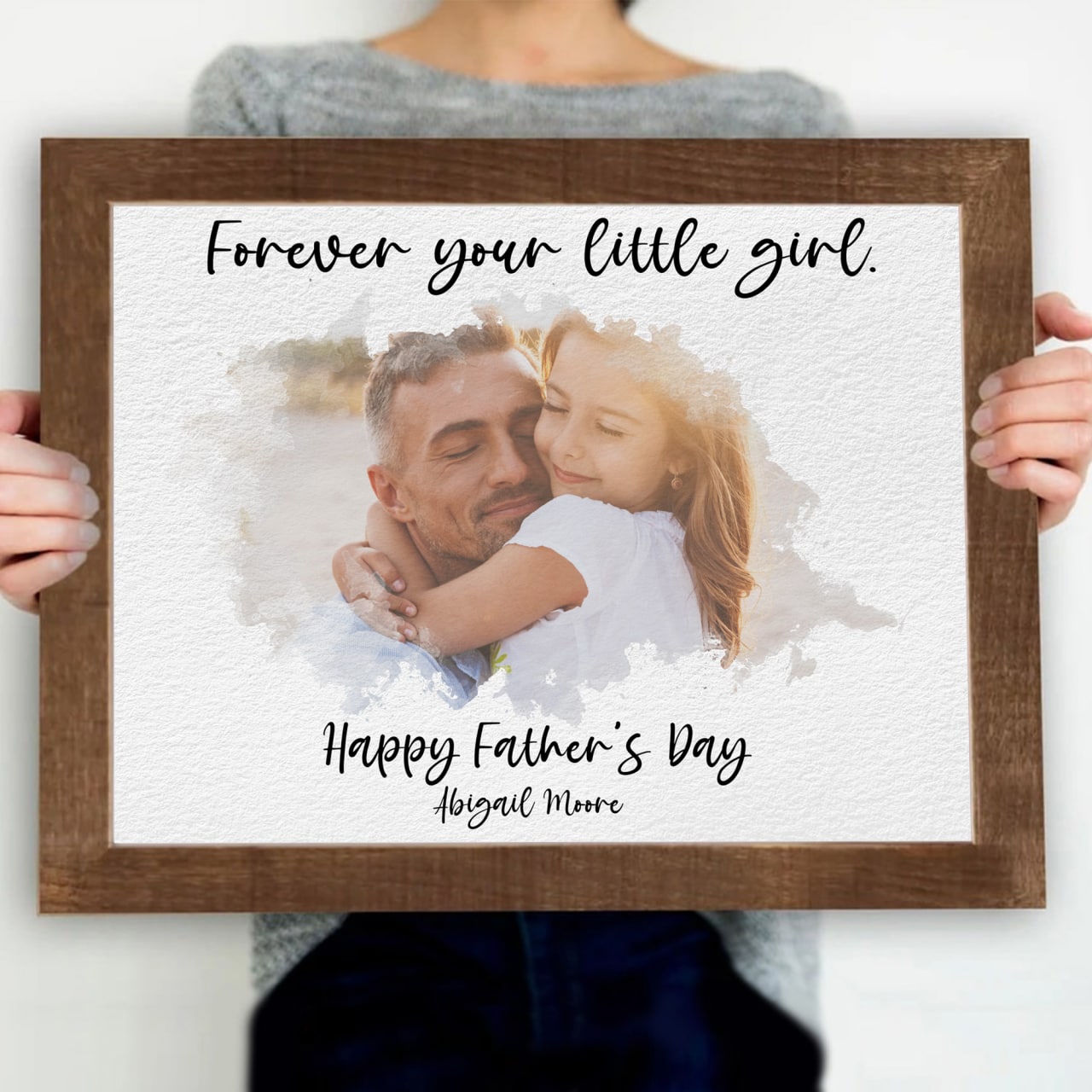 Forever Your Little Girl Personalized Canvas