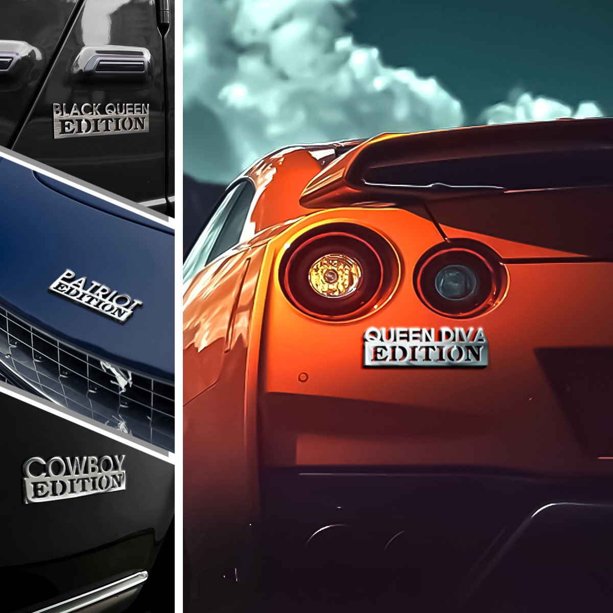 Queen Diva Edition Custom Text Personalized Emblem