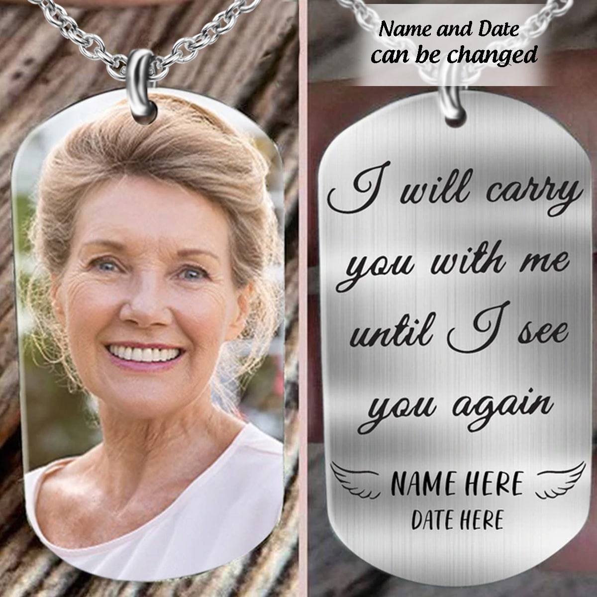 Until I See You Again Custom Dogtag Necklace - Memorial