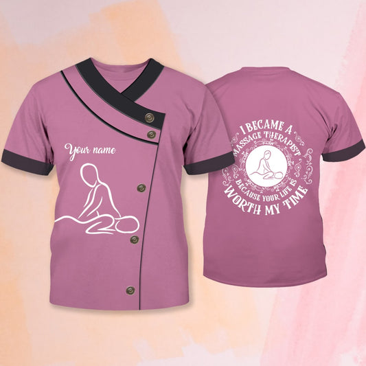 I Became A Massage Therapist Personalized 3D All Over Print Shirt