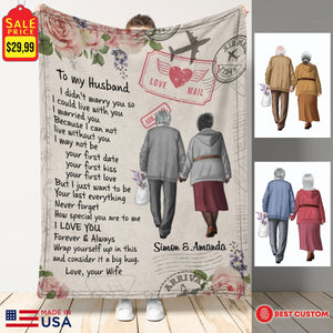 To My Wife I Love You Personalized Blanket - Gift For Couple photo_2022-09-08_16-36-20.jpg?v=1662629815