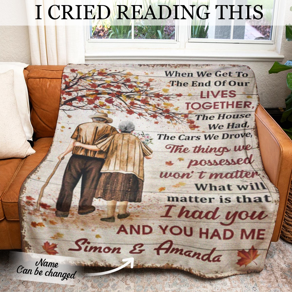 Old Couple Lives Together Personalized Blanket - Gift For Couple