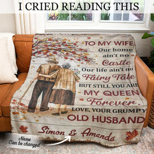 Best Valentine Gift For Girlfriend, Our Home Ain't No Castle Personalized Blanket - Gift For Couple photo_2022-12-1415.04.34.jpg?v=1671005088
