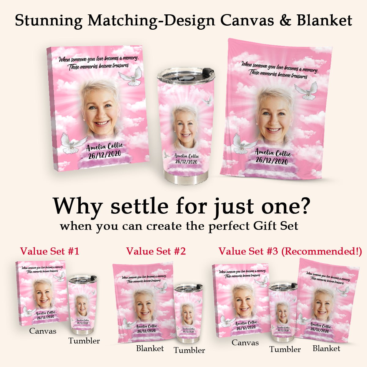 Loving Memories Custom Photo Tumbler Memorial