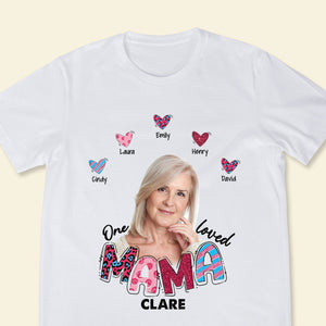 Custom Photo T Shirts - One Loved Mama - Unique Personalized Mother's Day Gifts