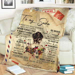 Air Mail I Believe In You - Personalized Blanket - Gift For Daughter preview_03faa3ab-963f-4953-899f-237d6b307c46.jpg?v=1644998336