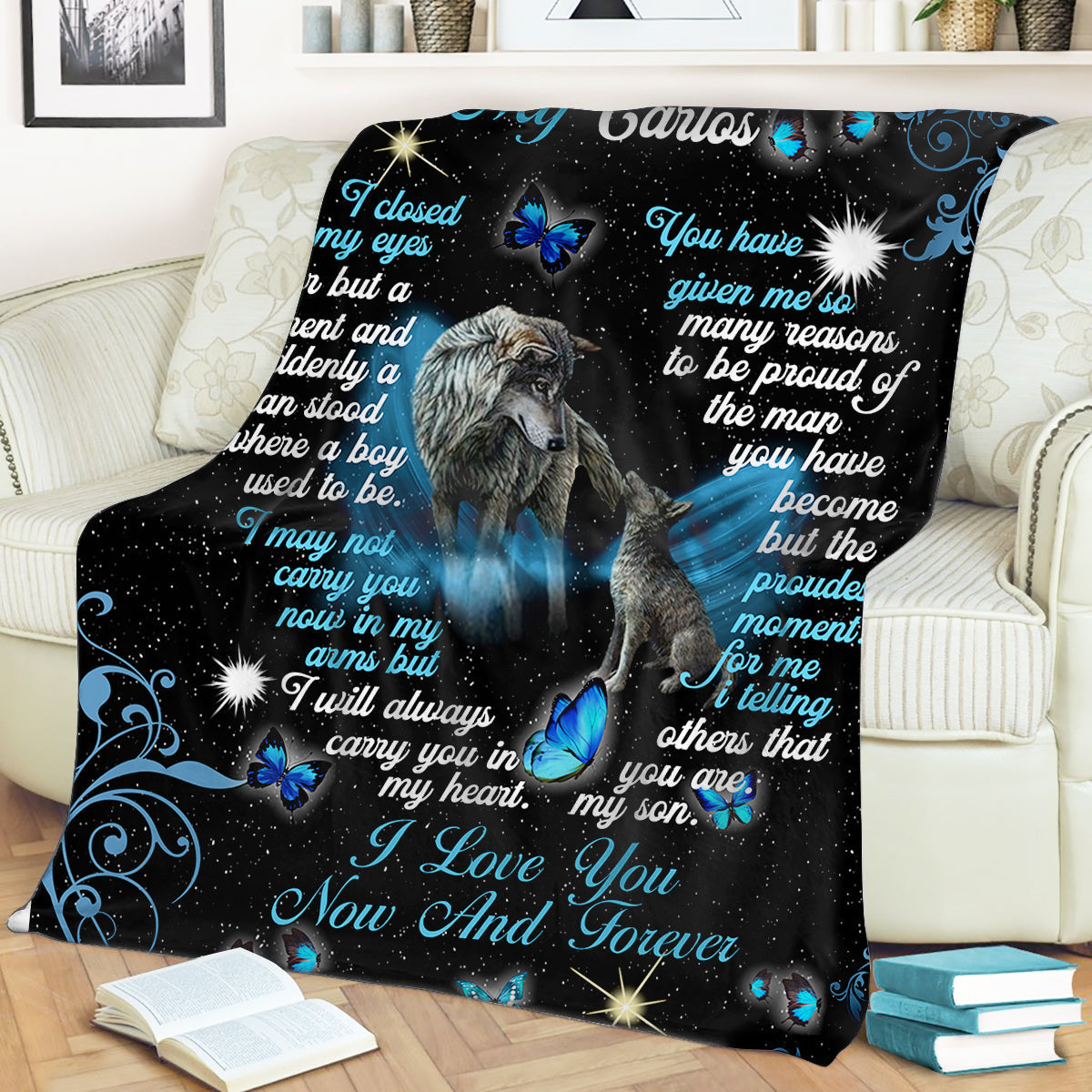 Love You Now And Forever - Personalized Blanket - Gift For Son preview_639dd133-631a-493d-8487-2e21b3df2147.jpg?v=1644998269