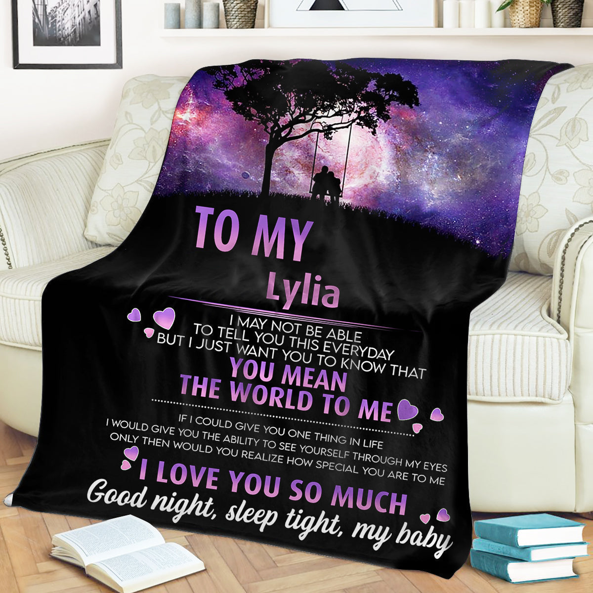 Good Night Sleep Tight My Baby - Personalized Blanket - Gift For Girlfriend preview_9338c651-ed82-4b1e-b045-9504ced29ecb.jpg?v=1644998319
