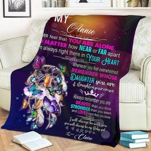 Braver Than You Think - Personalized Blanket - Gift For Daughter preview_f3777a21-0185-4050-8f83-349277050993.jpg?v=1644998314
