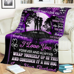 Thanks For Walking Beside Me - Personalized Blanket - Gift For Wife preview_3e349a69-1ad5-43d8-bfc9-683b31aea508.jpg?v=1644998330