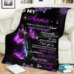 Butterfly You Will Always Be My Baby Girl - Personalized Blanket - Gift For Daughter preview_85b1ef5a-7fd3-47ed-b6bd-68c40eced076.jpg?v=1644998307