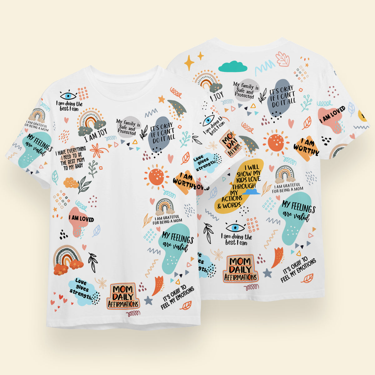 Mom Daily Affirmations - Personalized 3D All Over Print Shirt - Gift For Mom, Mother's Day
