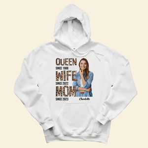 Custom Picture Shirts Online - Queen Wife Mom - Personalization Mother's Day Gifts