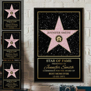 Star Of Fame Award Personalized Canvas Poster Customize Icon Text AM08 starawardposter.jpg?v=1625045340